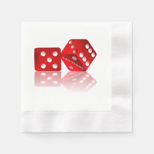 Serviette En Papier Dice rouge de Las Vegas (Devant)