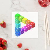 Serviette En Papier Dice Triangle Paper Napkins (En situation)
