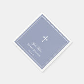 Serviette En Papier Dieu béni Croix garçon Baptême (Coin)