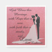 Serviette En Papier Dieu bénisse ce mariage (Devant)