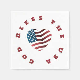 Serviette En Papier Dieu bénisse les USA