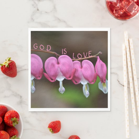 Serviette En Papier Dieu est coeur d'amour (En situation)