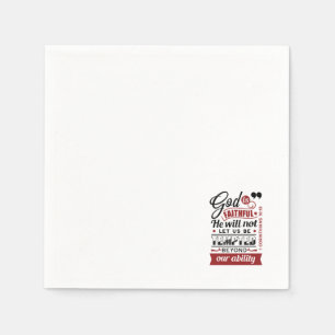 Serviette En Papier Dieu est Fidèle – 1 Corinthiens 10:13 Verset Bibli