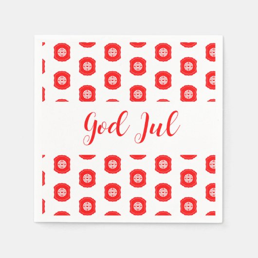 Serviette En Papier Dieu Joyeux Noël cadeau motif scandinave (Devant)