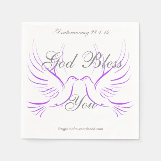 Serviette En Papier Dieu te bénisse (Devant)