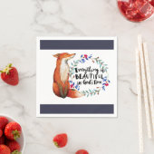 Serviette En Papier dieux temps renards (En situation)