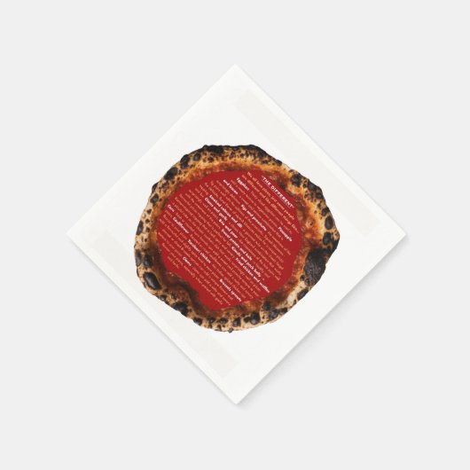 Serviette En Papier Différentes pizzas - les étranges (Coin)