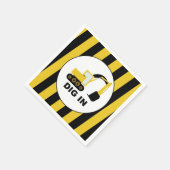 Serviette En Papier Dig In fiesta de cumpleaños excavadoras (Coin)