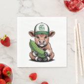 Serviette En Papier Dill avec It Cow, Drôle Pickle (En situation)