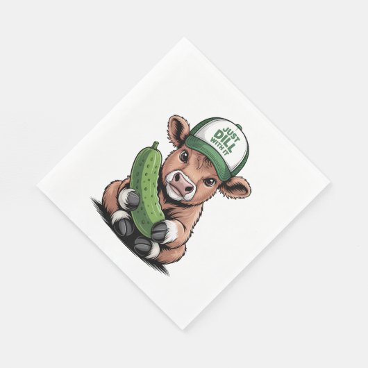 Serviette En Papier Dill avec It Cow, Drôle Pickle (Coin)