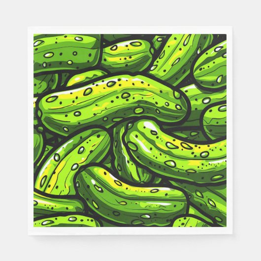 Serviette En Papier Dill Pickle, (Devant)