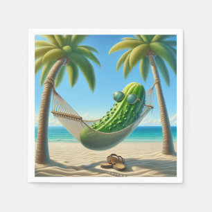 Serviette En Papier Dill Pickle dans un hamac tropical