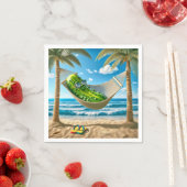 Serviette En Papier Dill Pickle dans un hamac tropical (En situation)