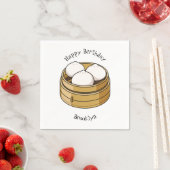 Serviette En Papier Dim sum dessin animé (En situation)