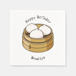 Serviette En Papier Dim sum dessin animé