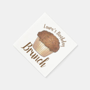 Serviette En Papier Dimanche Petit-déjeuner Brunch Streusel Crumb Muff