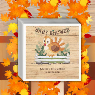 Serviette En Papier Dinde de bébé mignonne à petit gloussement Baby Sh