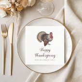 Serviette En Papier Dinde de collection Joyeux Thanksgiving