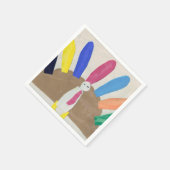 Serviette En Papier Dinde de Thanksgiving (Coin)