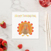 Serviette En Papier Dinde de Thanksgiving (En situation)