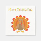 Serviette En Papier Dinde de Thanksgiving (Devant)