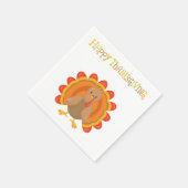 Serviette En Papier Dinde de Thanksgiving (Coin)