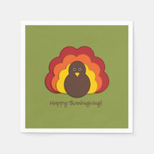 Serviette En Papier Dinde de Thanksgiving
