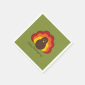 Serviette En Papier Dinde de Thanksgiving (Coin)
