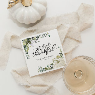 Serviette En Papier Dinde de Thanksgiving Citrouille de Verdure Reconn