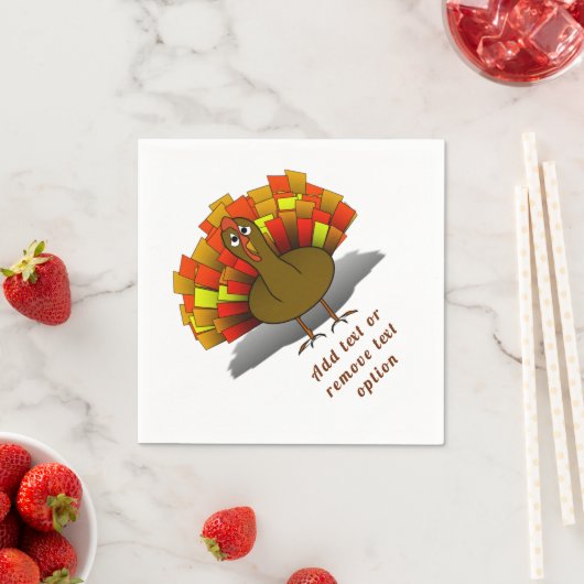 Serviette En Papier Dinde inquiète de Thanksgiving (En situation)