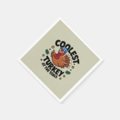 Serviette En Papier Dinde la plus cool à la table du dîner de Thanksgi (Coin)