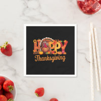 Dindes de Thanksgiving heureux tombent