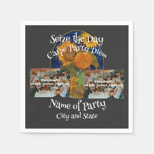 Serviette En Papier Dîner 2024 Happy Hour Girls Boys Night Out Vin (Devant)