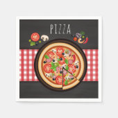 Serviette En Papier Dîner à la pizza (Devant)