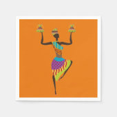 Serviette En Papier Dîner africain (Devant)