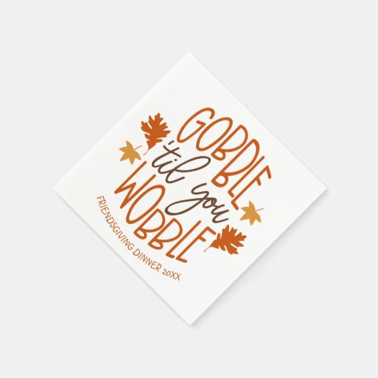 Serviette En Papier Dîner Amical Gobble Til You Wobble (Coin)