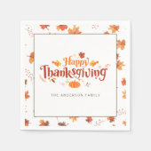 Serviette En Papier Dîner bon thanksgiving (Devant)