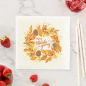 Serviette En Papier Dîner bon thanksgiving Napkin (En situation)