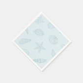 Serviette En Papier Dîner côtier Bleu de mer (Coin)
