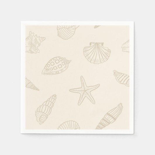 Serviette En Papier Dîner côtier Sandy Taupe (Devant)
