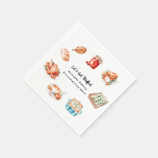 Serviette En Papier Dîner d'action de grâce personnalisé (Coin)