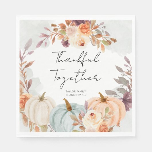 Serviette En Papier Dîner d'action de grâces (Devant)