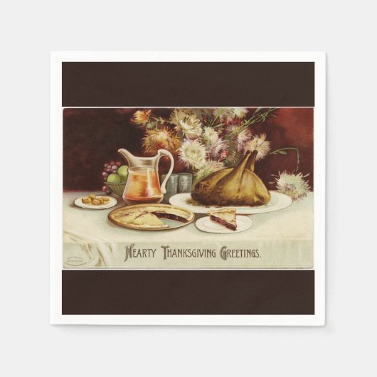 Serviette En Papier Dîner d'action de grâces (Devant)
