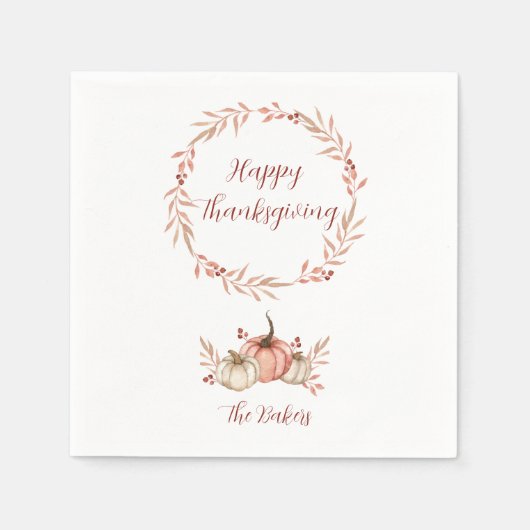 Serviette En Papier Dîner d'action de grâces Citrouille épice de servi (Devant)