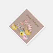 Serviette En Papier Dîner d'action de grâces dinde Turquie Citrouilles (Coin)