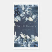 Serviette En Papier Dîner de longue marine Rose en cascade Mariage (Devant)