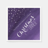 Serviette En Papier Dîner de Noël nuit étoilée serviettes personnalisé (Devant)