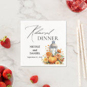 Serviette En Papier Dîner de répétition automne (En situation)