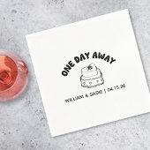 Serviette En Papier Dîner de répétition de gâteau noir et blanc modern