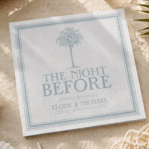 Serviette En Papier Dîner de répétition de mariage Coastal Palm